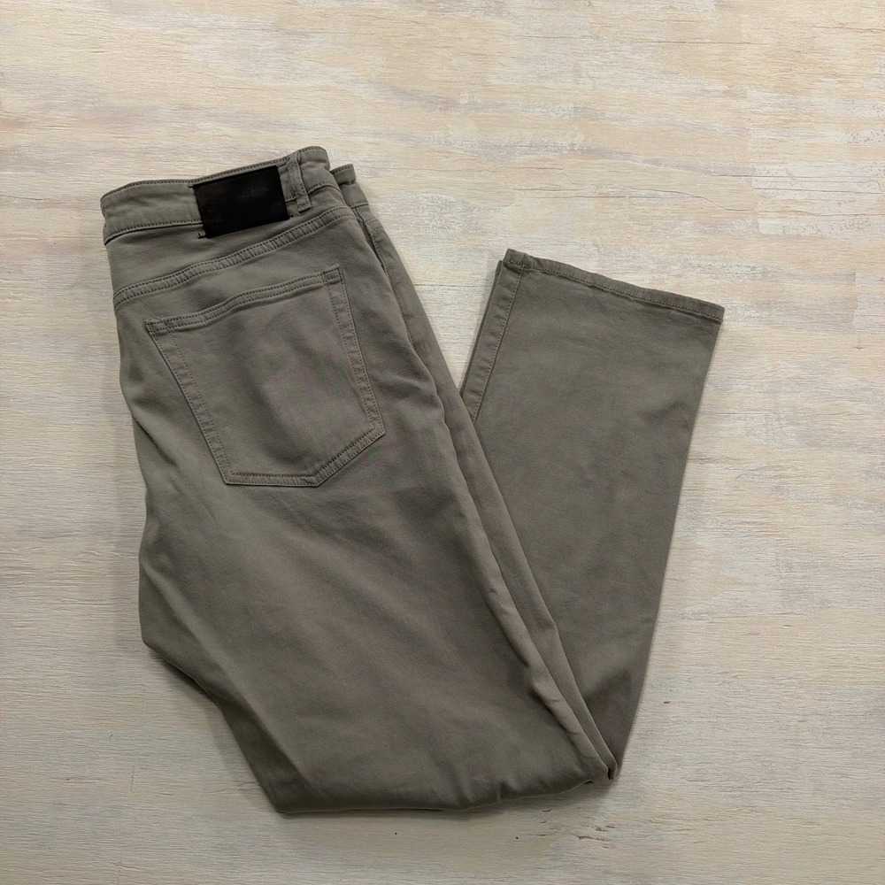 DL1961 Pants Avery Modern Straight 36x30 Cotton Blend Light Grey Mens